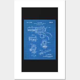 Ruger Revolver Patent - Gun Enthusiast Firearms Art - Blueprint Posters and Art